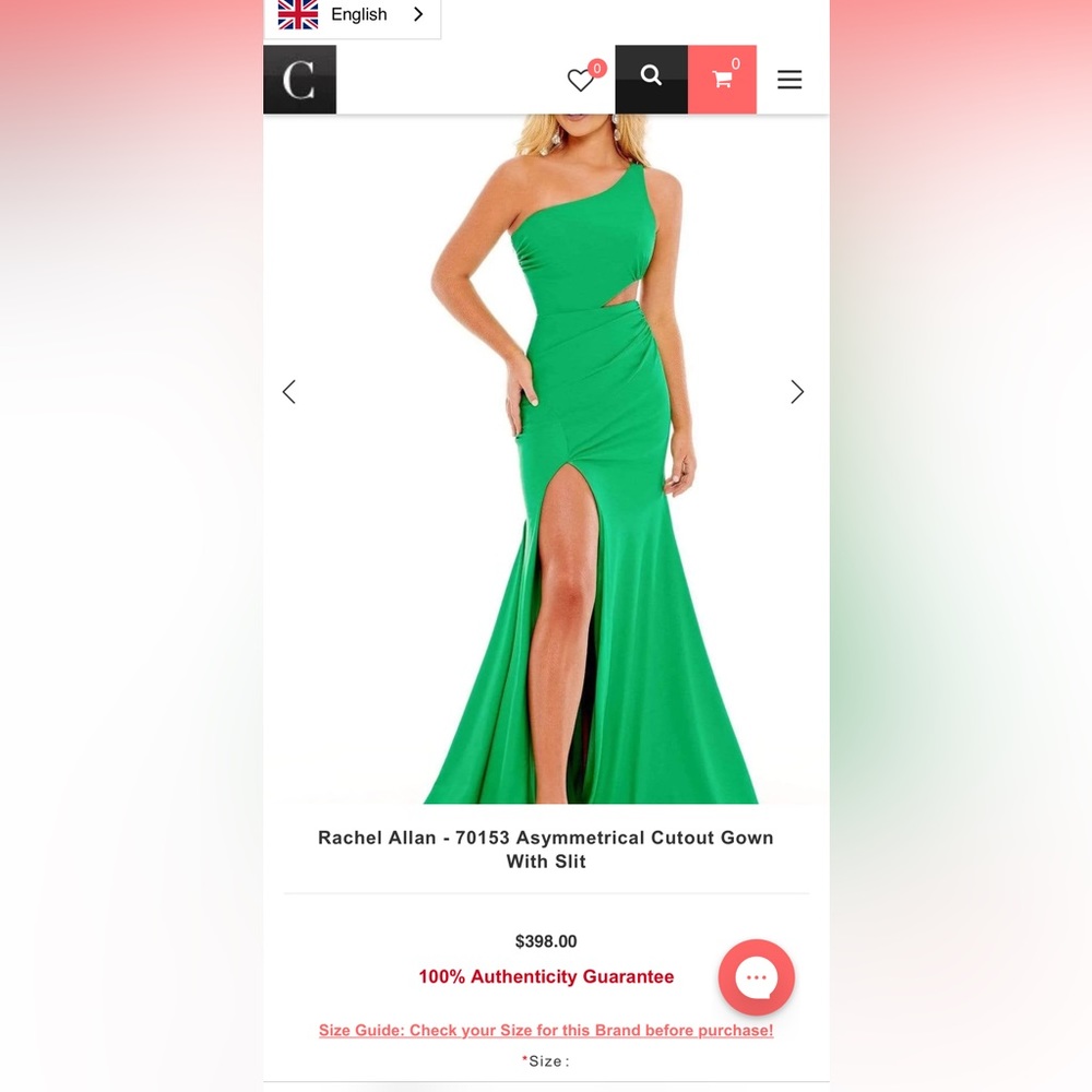 Emerald Green Rachel Allan - 70153 Asymmetrical Cutout Gown With Slit
